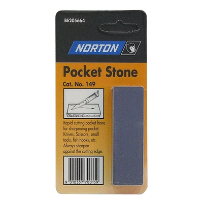 Norton BE205664 -  8cm Fine Pocket Stone in Hang Sell 76x22x9mm