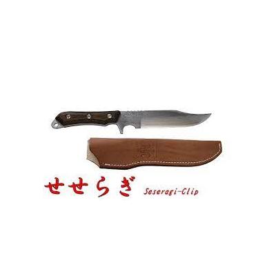 Kanetsune KB-265 - 125mm Blue Steel Seseragi-Clip Knife (Plywood with Stainless Steel Nuts & Screws Handle)