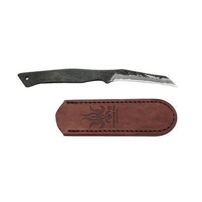 Kanetsune KB422Hi - 75mm White Steel Hi Blade ( White Steel Handle with Leather Sheath)