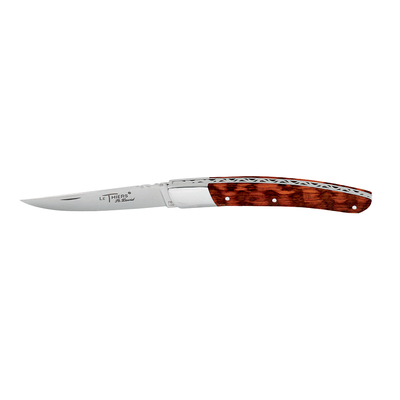 Robert David RDT0211AMO - 11cm Stainless Steel Thiers Folding Knife (Amourette Wood Bolster Handle)
