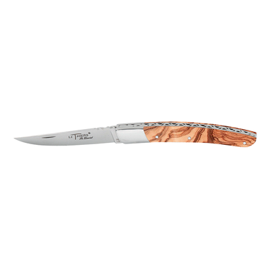 Robert David RDT0211OLI - 11cm Stainless Steel Thiers Folding Knife (Olive Wood Bolster Handle)