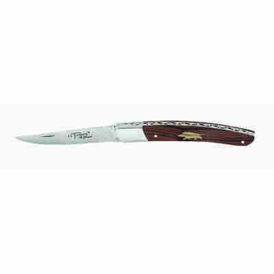Robert David RDT0212-Boar - 12cm Stainless Steel Folding Knife (Inlaid Boar Bolster Handle)