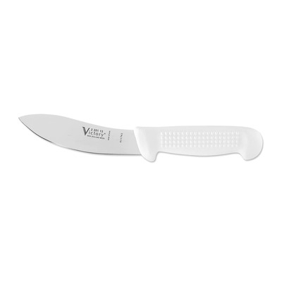 Victory Knives 220113115 - 2.5mm x 13cm Stainless Steel Sheep Skinning Knife (White Plastic Handle)