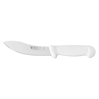 Victory Knives 220115115 - 2.5mm x 15cm Stainless Steel Sheep Skinning Knife (White Plastic Handle)