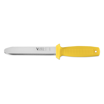 Victory Knives 234216116 - 2.5mm x 16cm Stainless Steel, Blunt End Diving Knife (Yellow Plastic Handle)