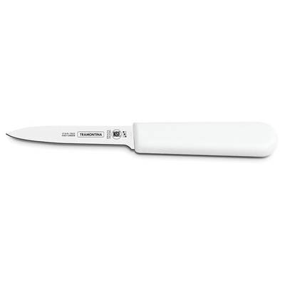Tramontina 24625084 - 100mm Stainless Steel Paring Knife (White Poly Handle)