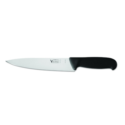 Victory Knives 2500220200 - 2.5mm x 20cm Stainless Steel Chefs Knife (Black Progrip Handle)