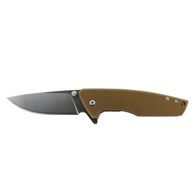 Brown Dog BDXR17045 - 80mm Stainless Steel Folding Knife (Khaki Handle)
