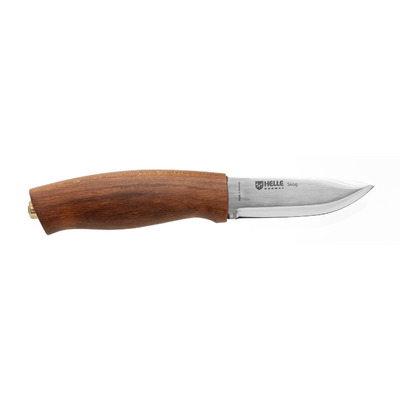 Helle-Skog - 76mm Triple Laminated Stainless Steel Knife (Beechwood Handle with Leather Sheath)