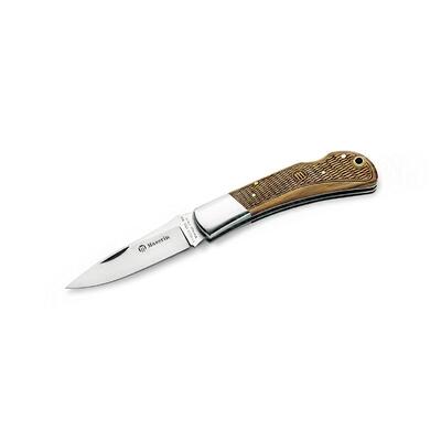 Maserin M1251OLP - 80mm Stainless Steel Prestige Hunting Knife (Laser Edge Milled Olive Wood Handle)