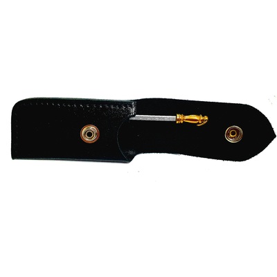 Joseph Rodgers S1P56 - Black Leather Belt Sheath with Brass Handled Mini Steel