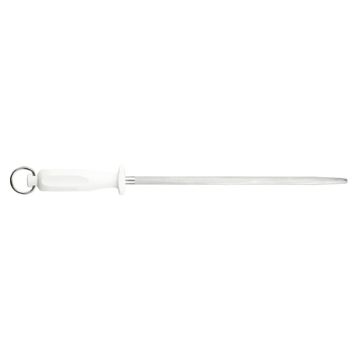 Victory Knives TI40  - 30cm Flugel Steel, Super Fine Grit (White Plastic Handle With Ring)