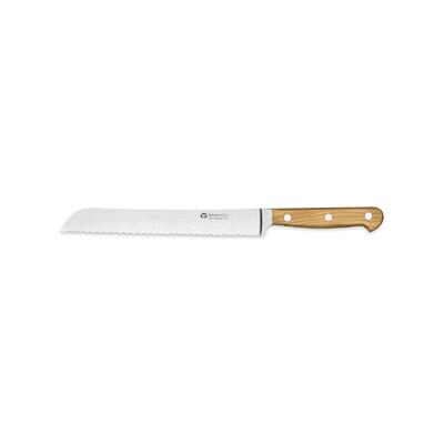 Maserin 0AU631221 - 21cm Stainless Steel Bread Knife (Olive Wood Handle)