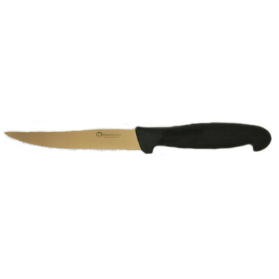 Maserin 0BA631213 - 11cm Stainless Steel Steak Knife Saw, Set of 6 (Santoprene Handle)