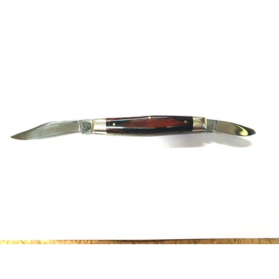 George Wostenholm 132EPol - Twin Blade Stockman's Knife (Laminated Rosewood Scales Handle)