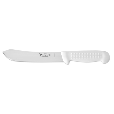 Victory Knives 160017115 - 2.5mm x 17cm Carbon Steel Butchers Knife (White Plastic Handle)