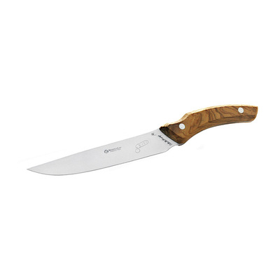 Maserin 2015OL - 15cm Stainless Steel Salami Knife (Olive Wood Handle)