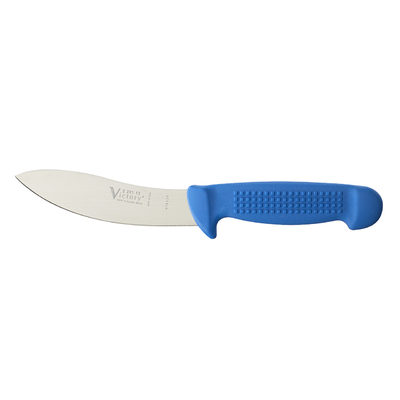Victory Knives 220113113Blue - 2.5mm x 13cm Stainless Steel  Sheep Skinning Knife (Blue Plastic Handle)