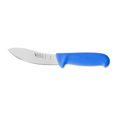 Victory Knives 221015200BLUE - 2.5mm x 15cm Stainless Steel Sheep Skinning Knife (Blue Progrip Handle)