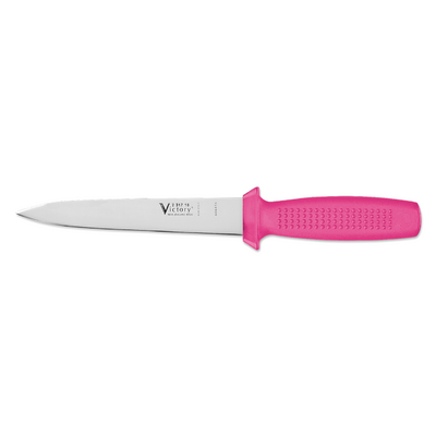 Victory Knives 231718116PK - 2.5mm x 18cm Stainless Steel Sticking Knife (Pink Progrip Handle)