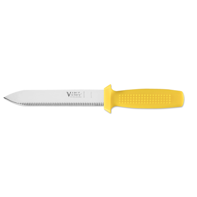 Victory Knives 234117116  - 2.5mm x 17cm Stainless Steel Underwater Knife (Yellow Plastic Handle)