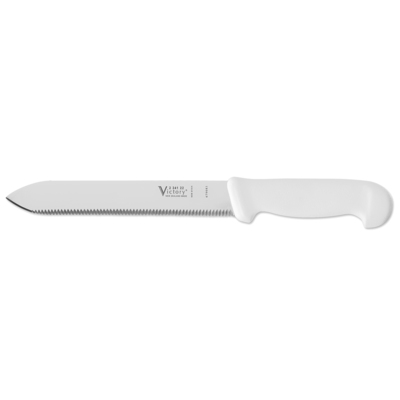 Victory Knives 234122111  - 2.5mm x 22cm Stainless Steel Serrated Underwater Knife (White Plastic Handle)