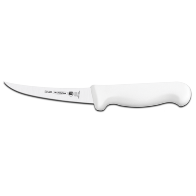 Tramontina 24511085 - 125mm Stainless Steel Curved Boning Knife (White Poly Handle)