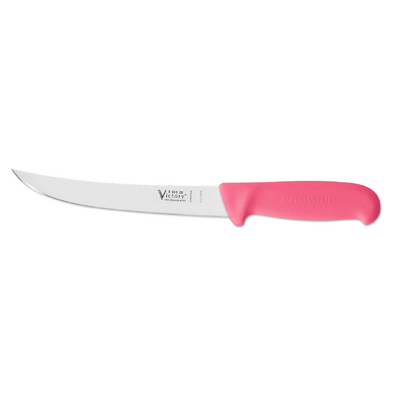 Victory Knives 250120200PK - 2.5mm x 20cm Stainless Steel Steak Knife (Pink Progrip Handle)