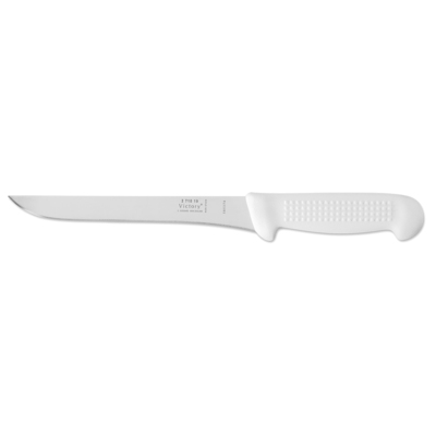 Victory Knives 271019115 - 2.5mm x 19cm Stainless Steel Straight Boning Knife (White Plastic Handle)