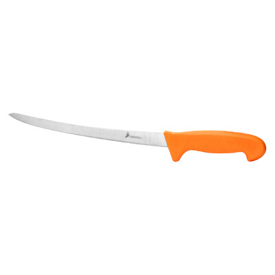 Victory Knives 2KF22 - 2.5mm x 22cm Stainless Steel Filleting Knife (DIO Orange Plastic Handle)