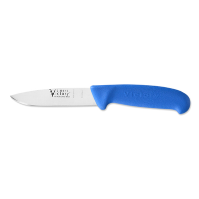 Victory Knives 3/303/10/202 drop-point knife 10cm blade blue handle