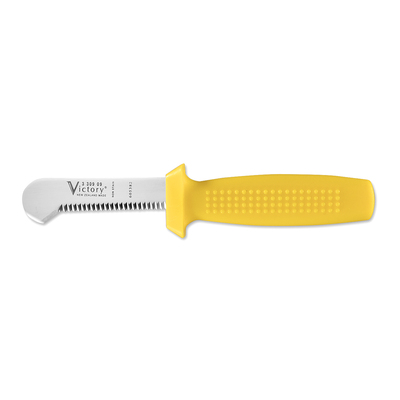 Victory Knives 330909116 - 2mm x 9cm Stainless Steel Crew Rescue Knife (Yellow Plastic Handle)