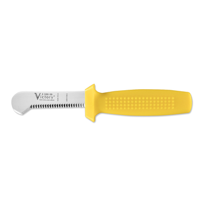 Victory Knives 330909116 - 2mm x 9cm Stainless Steel Crew Rescue Knife (Yellow Plastic Handle)