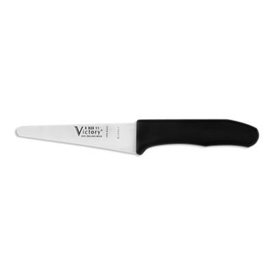 Victory Knives 592011117 - 1.5mm x 11cm Stainless Steel Scallop Knife (Black Plastic Handle)