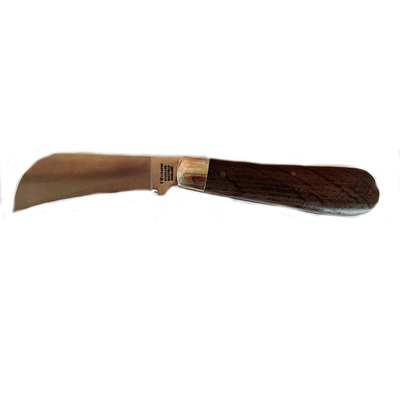 Joseph Rodgers Curved Pruning Blade - 60mm - Satin Finished with Dark Oak Scales