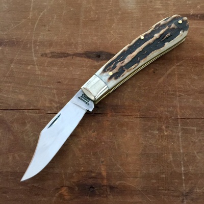 Joseph Rodgers 55mm Clipt Point with Stag Scales and a Satin Finish