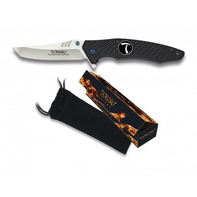 Albainox Tokisu AL18322 - 9.5cm Single Blade Folding Knife (G10 Carbon Handle)