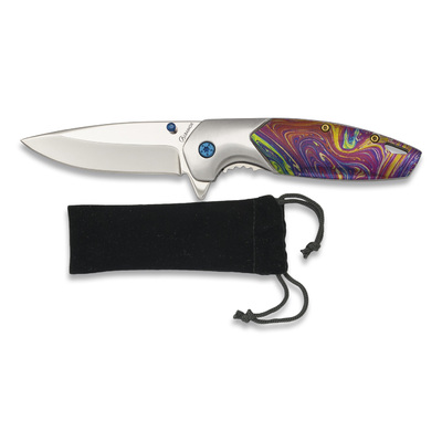 Albainox AL18390 -  7cm Stainless Steel Folding Knife (Coloured Handle)