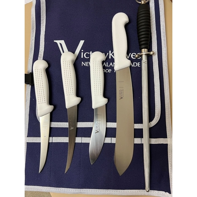 Victory Knives BTS - Butcher Set with Canvas Knife Roll