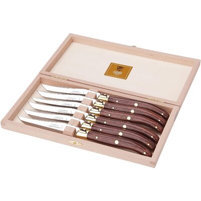 Claude Dozorme CD.001.51 - Le Theirs Steak Knives Exotic Wood (Set of 6)