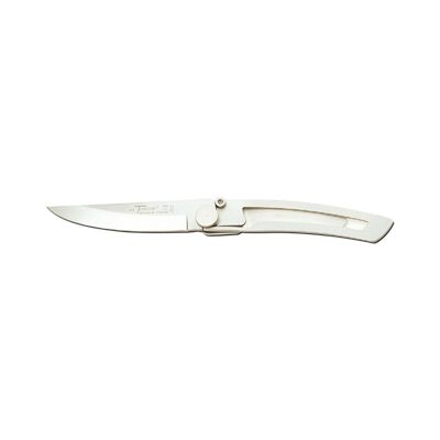 Claude Dozorme CD.128.91 - 7cm Naked Series Stainless Steel Pocket Knife (Stainless Steel Handle)
