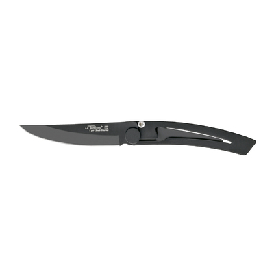 Claude Dozorme Liner Lock, black handle, black blade, 9cm