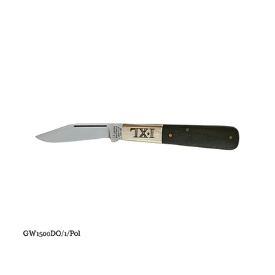 George Wostenholm GW1500DO1Pol - 55mm Polished Finished Stainless Steel, Barlow Knife 1*XL (Dark Oak Scales)