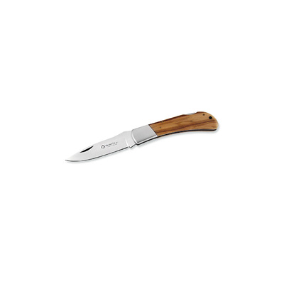Maserin  M1251OL - 75mm Stainless Steel Hunting Knife (Drop Point Blade with Olive Wood Handle)