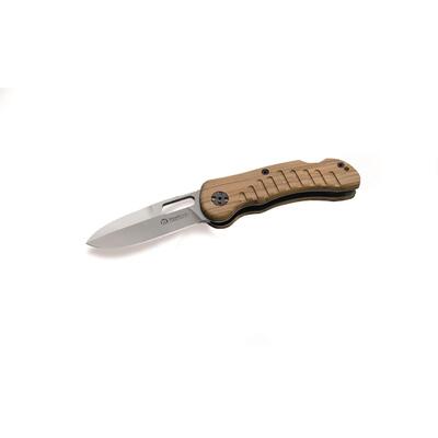 Maserin M1311OL - 85mm Stainless Steel Jager Hunting Knife (Olive Wood Handle)