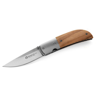 Maserin M388OL - 70mm Stainless Steel  ATTI Folding Knife (Olive Wood Handle with Blade Bolster)