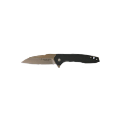 Maserin M46003G10N - 75mm Stainless Steel Sports Knife (Black G10 Handle)
