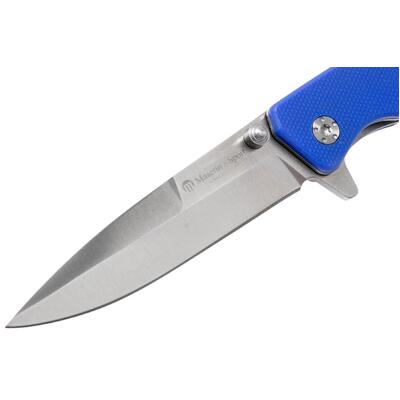 Maserin M46006G10B  - 75mm Stainless Steel Sporting Knife (Blue G10 Handle)