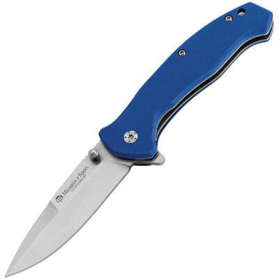 Maserin M564-G10B - 65mm 440 Stainless Steel Citizen Folding Knife (Blue G10 Handle)