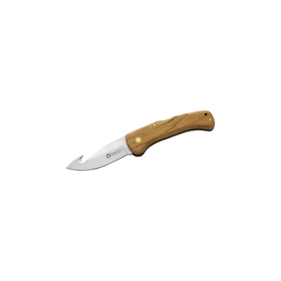 Maserin Safari  Line 90mm blade with gut hook olive wood handle
